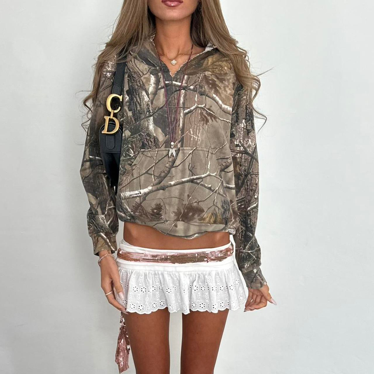 Vintage 2000’s camouflage hoodie