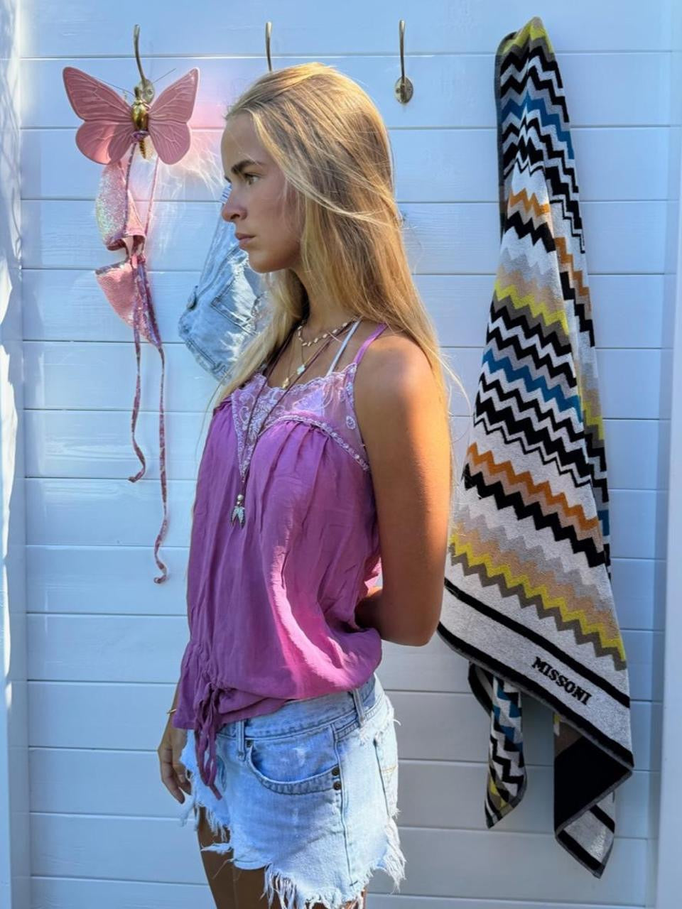 Vintage 00’s pink silky camisole top