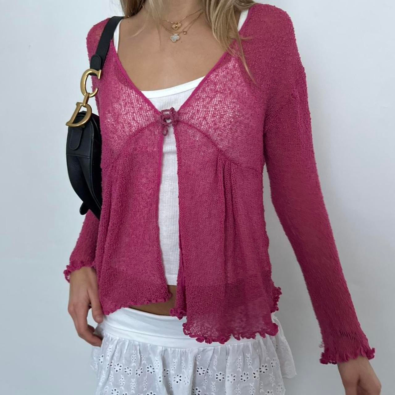 Vintage 90’s pink cardigan top