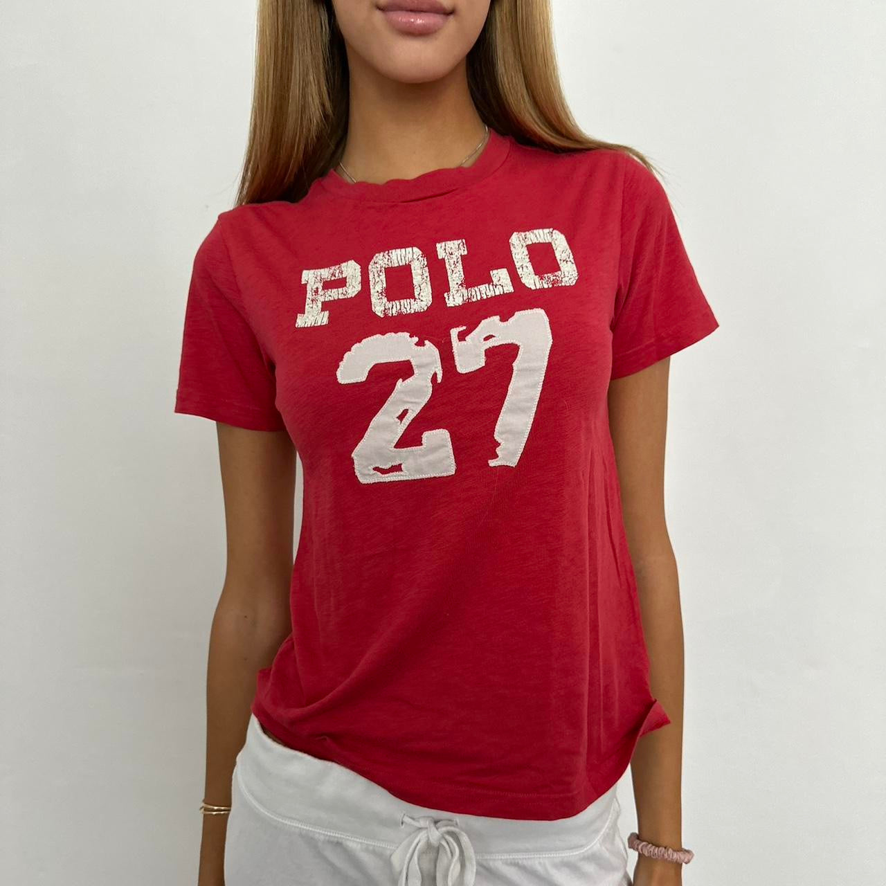 Vintage Ralph Lauren red varsity tee