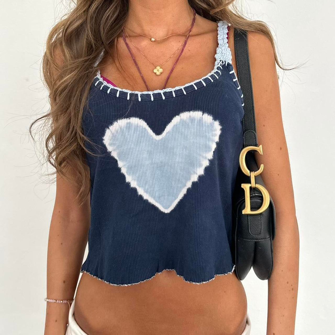Vintage 2000’s heart cami top