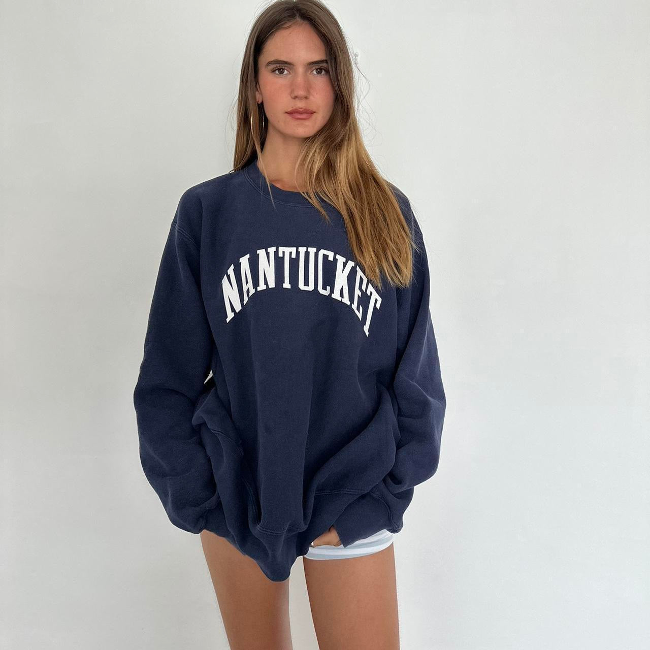 Vintage 90s Nantucket navy sweatshirt