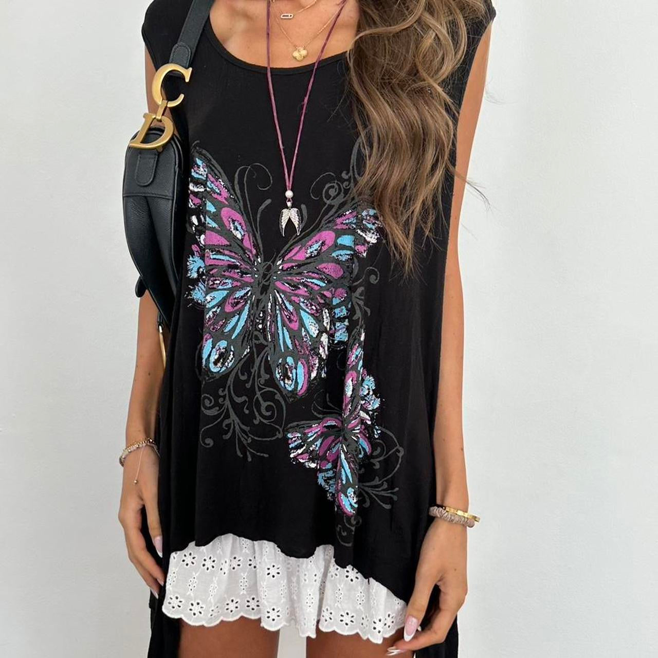 Vintage 2000s butterfly cami top