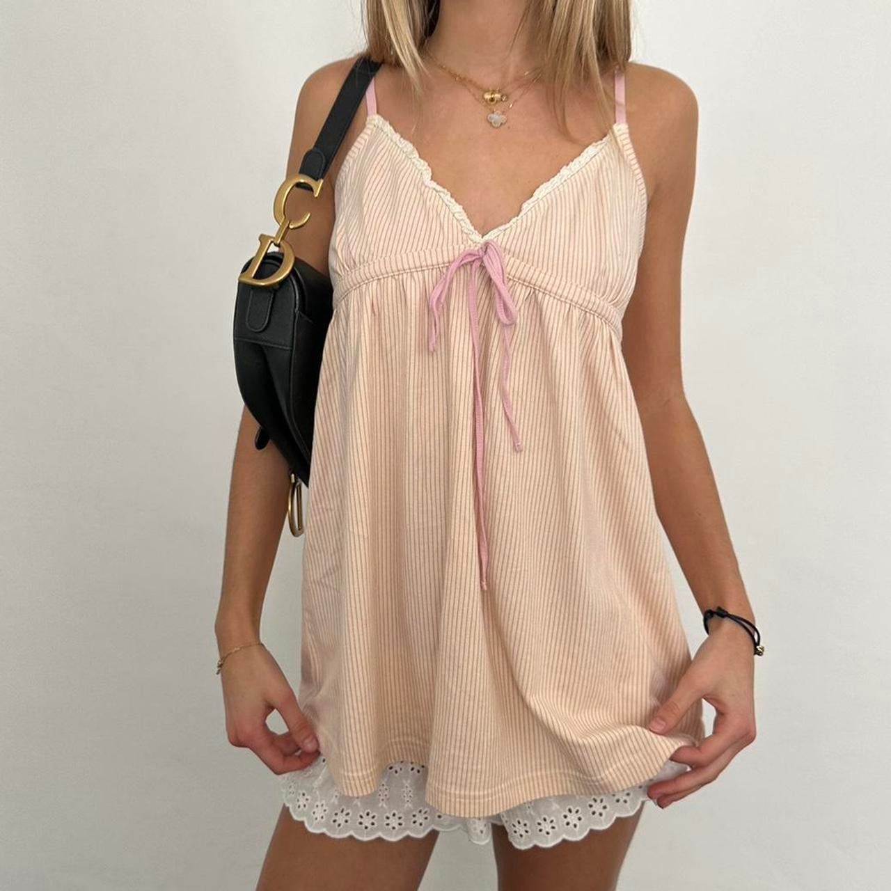 Vintage 2000s striped babydoll top