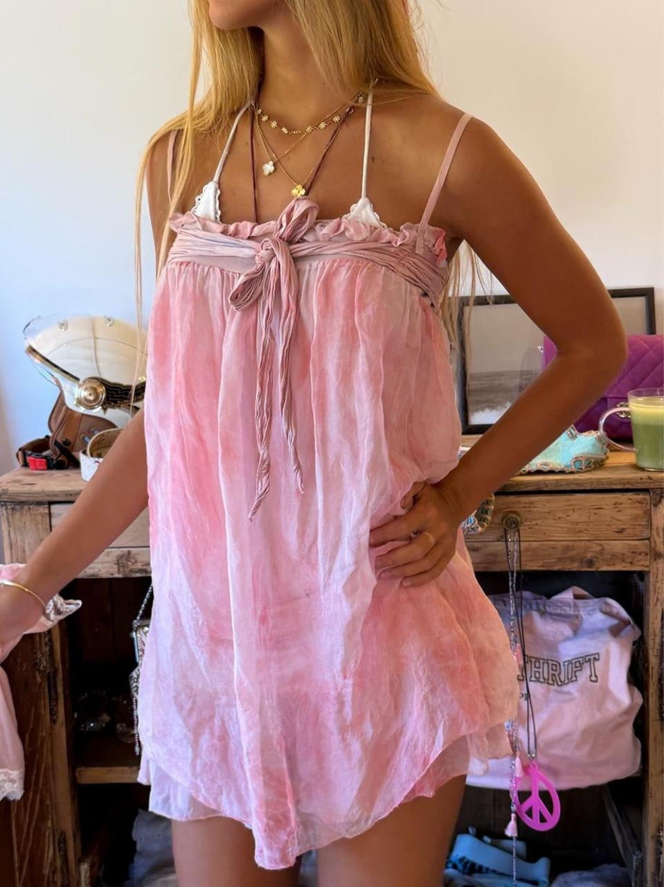Vintage 00’s pink whimsical mini dress