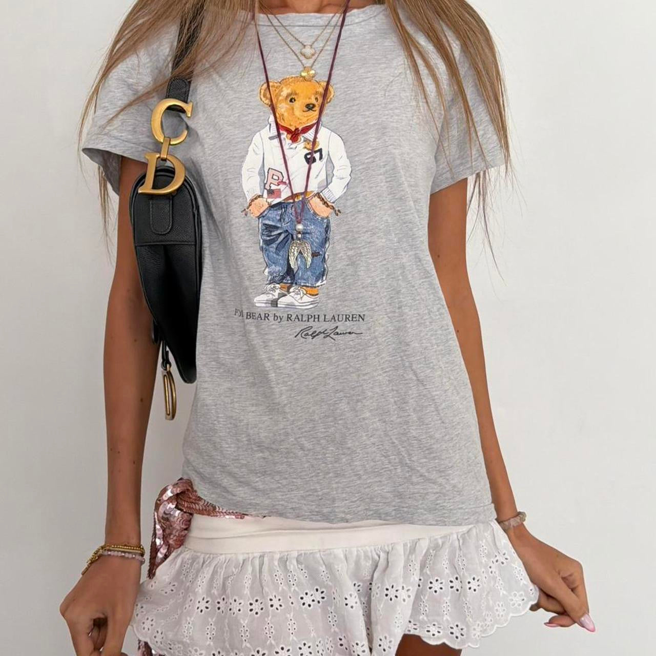 Vintage Ralph Lauren 00s soft bear design baby tee