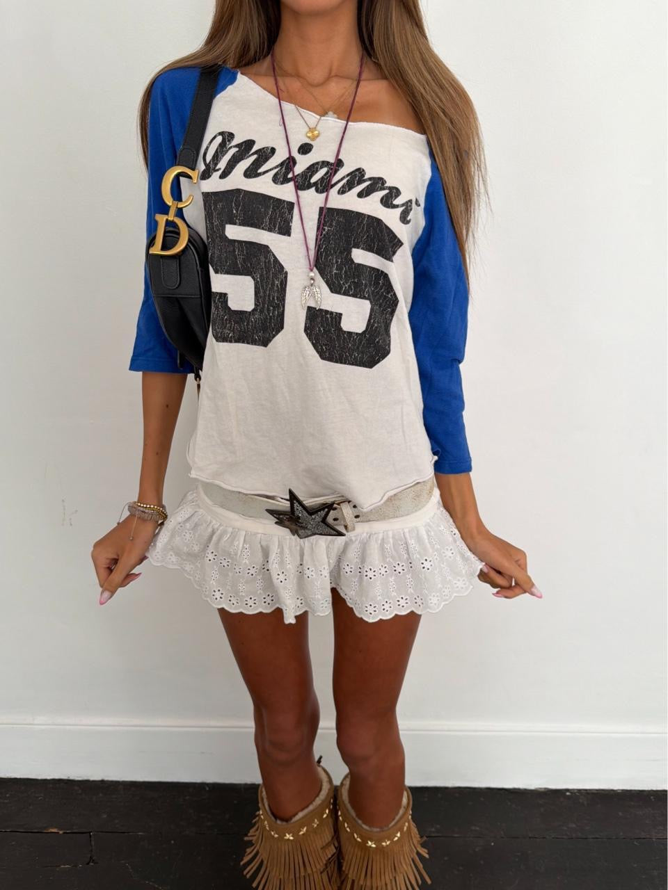 Vintage 00’s Miami off the shoulder top