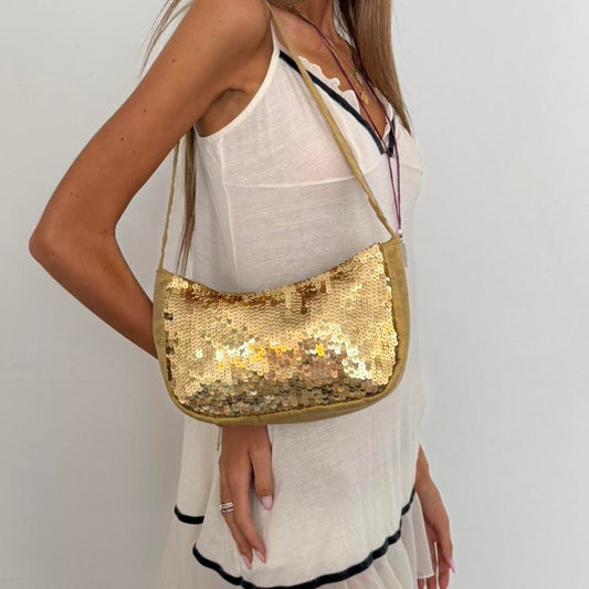 Vintage 00’s gold sequin mini purse