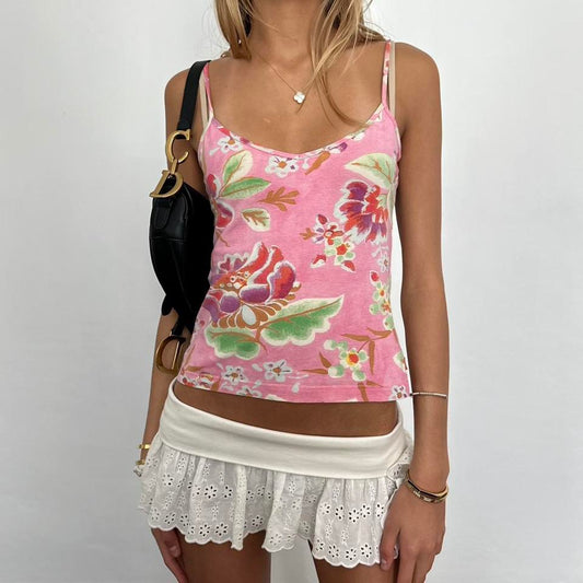 Vintage 90’s pink floral camisole top