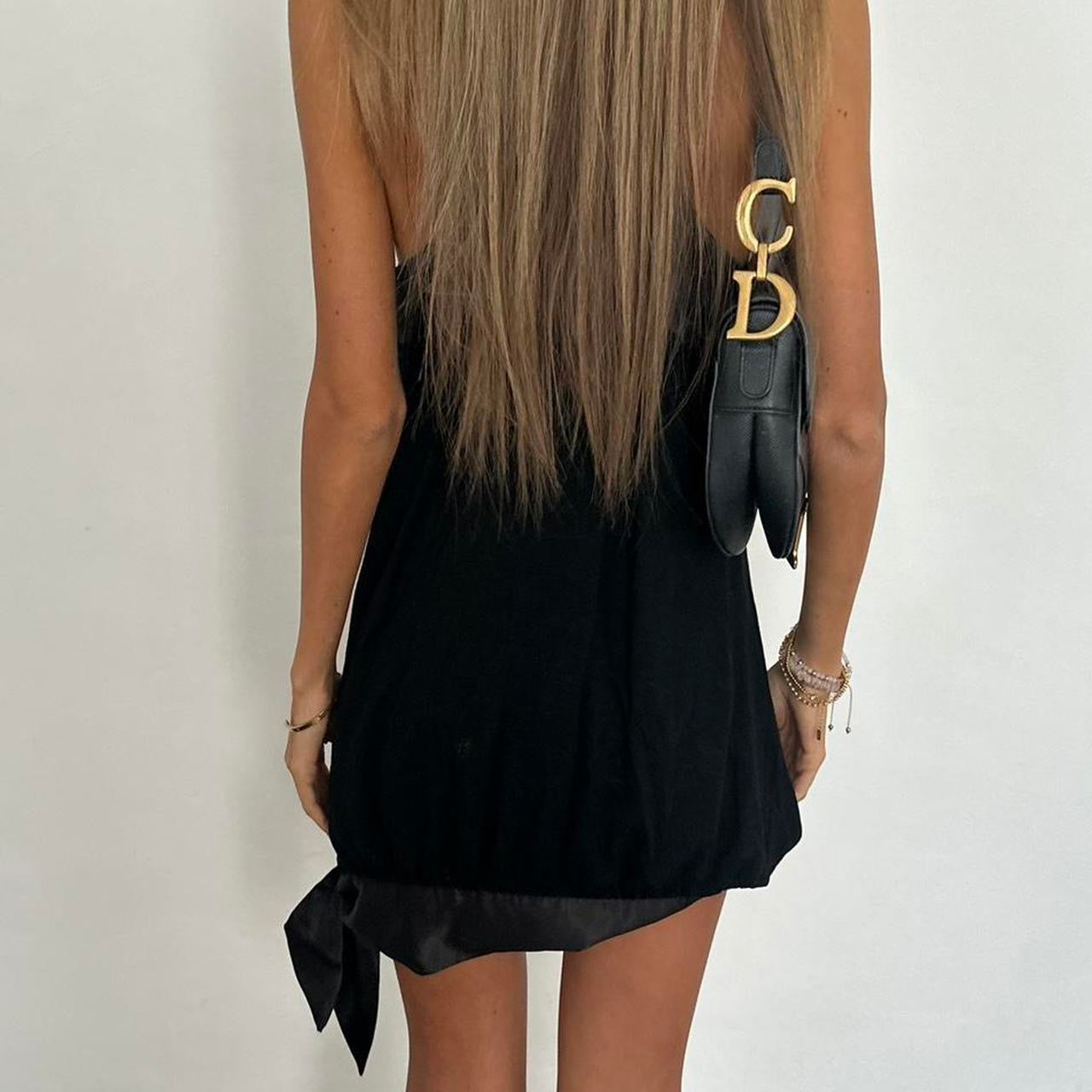 Vintage 2000’s black tie up dress
