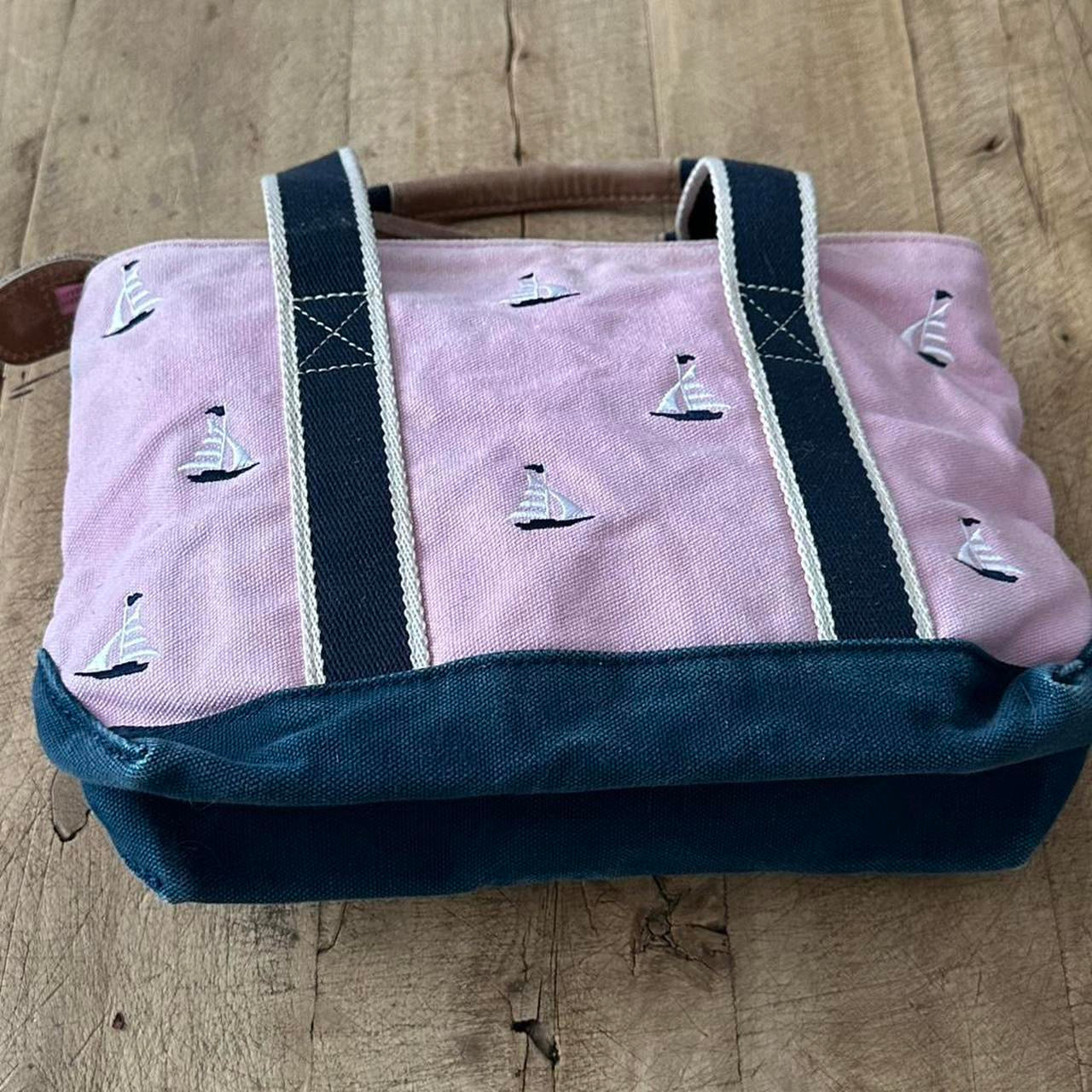 Vintage L.L.Bean pink canvas small tote bag