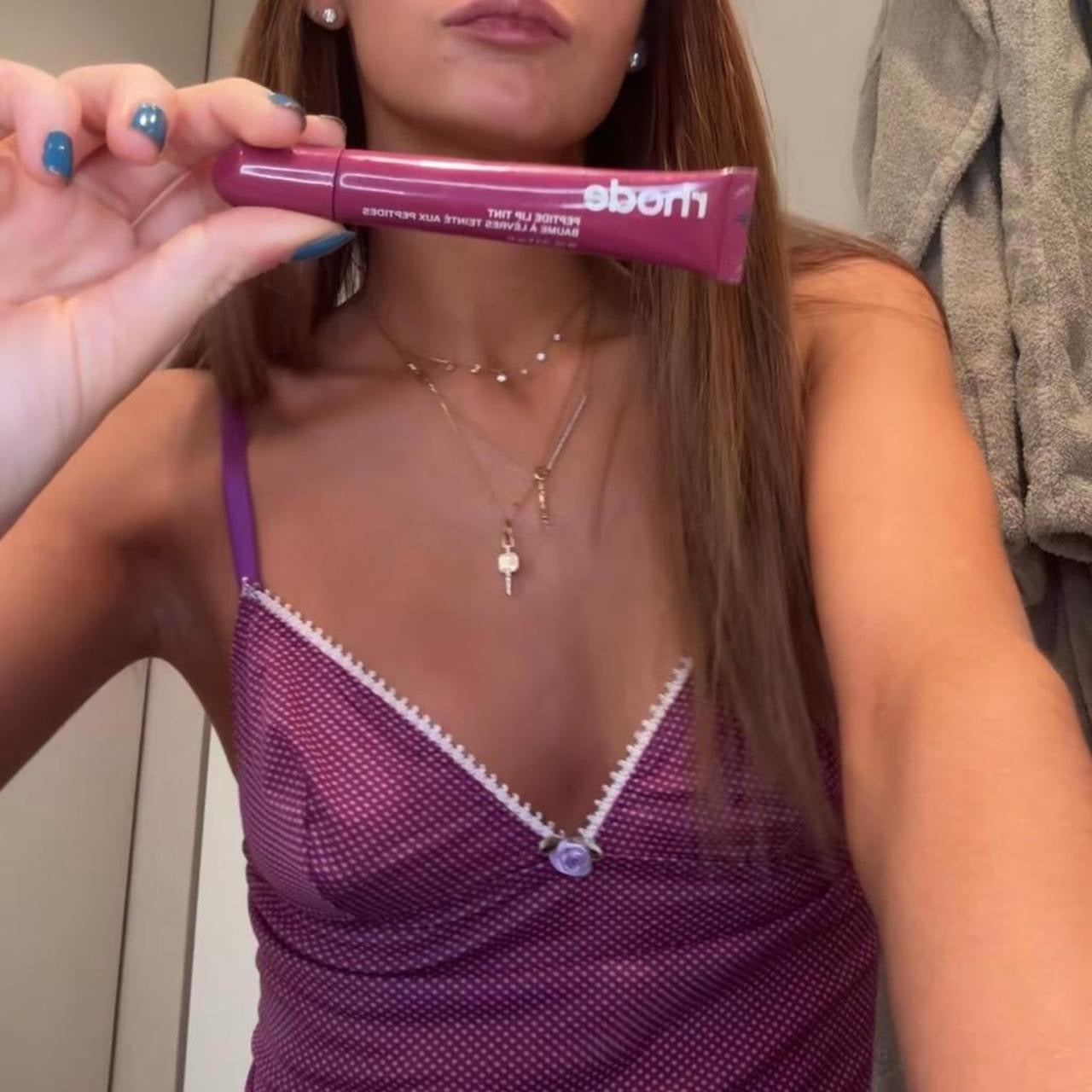 Vintage 2000’s purple polka dot cami top