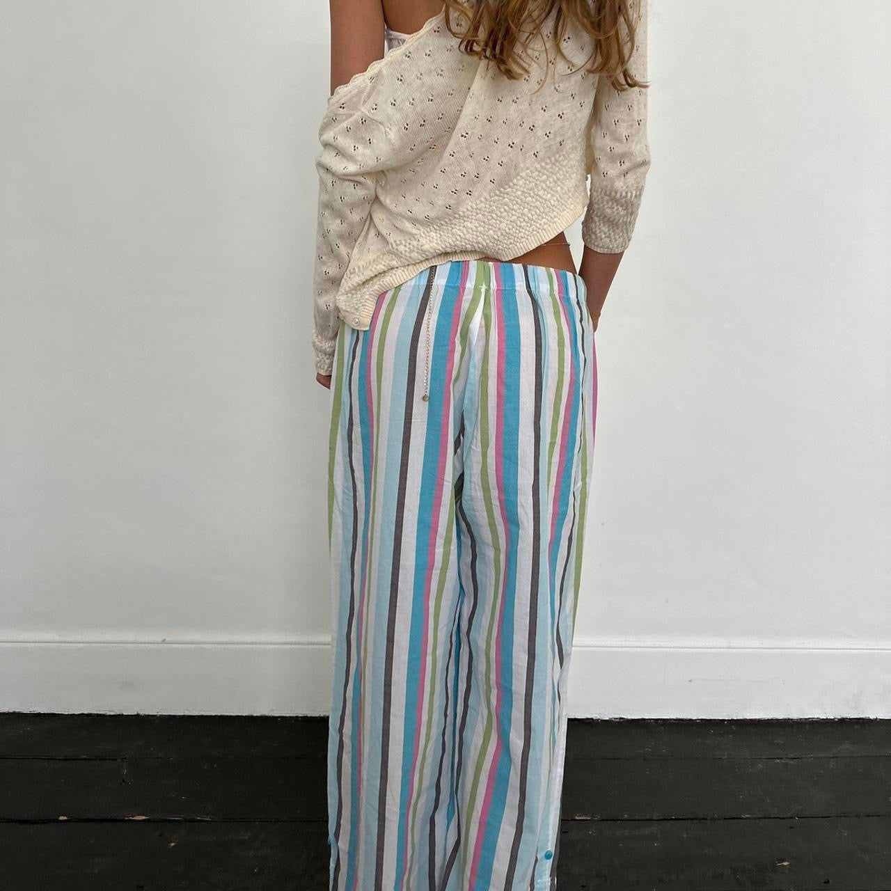 Vintage blue striped pants 🐬