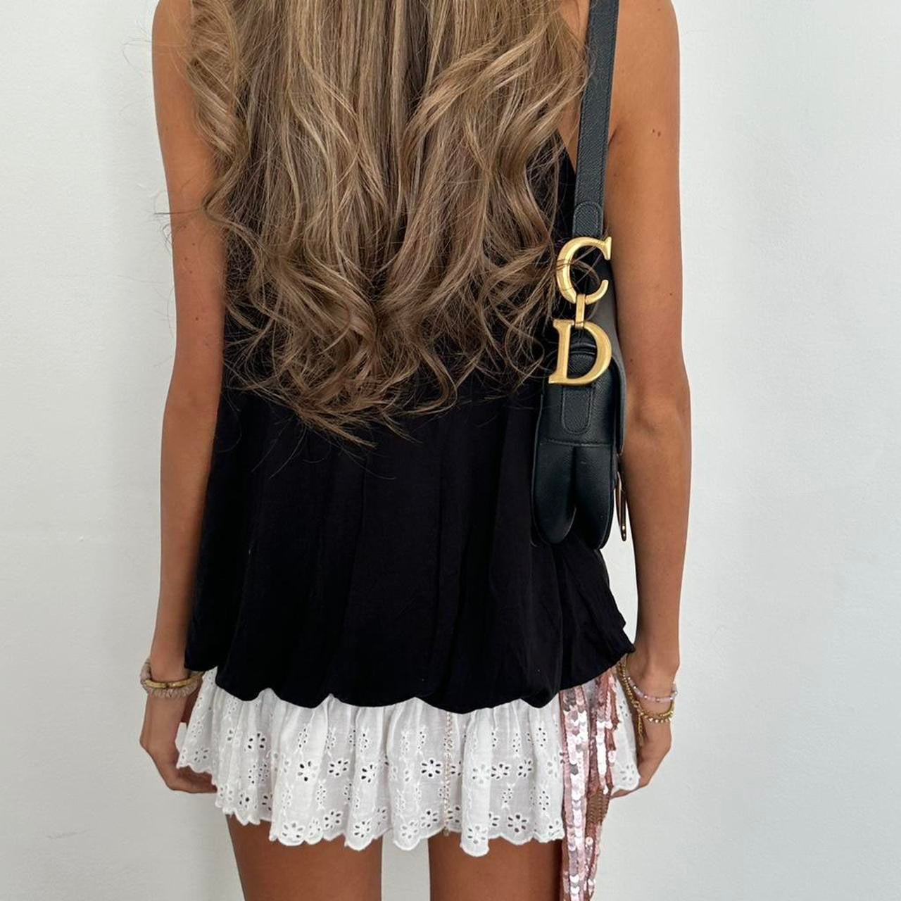 Vintage 00s black boho top