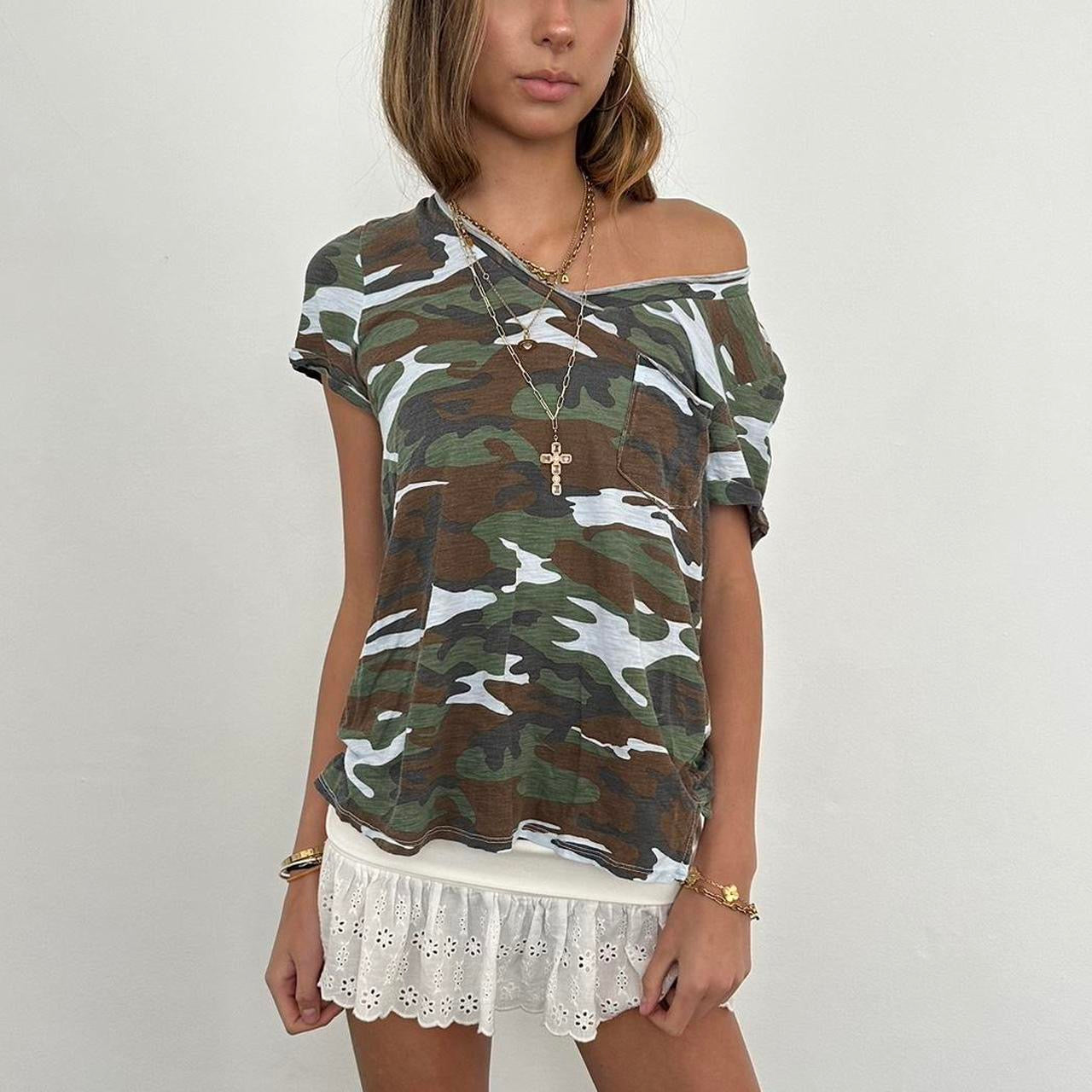 Vintage camouflage top