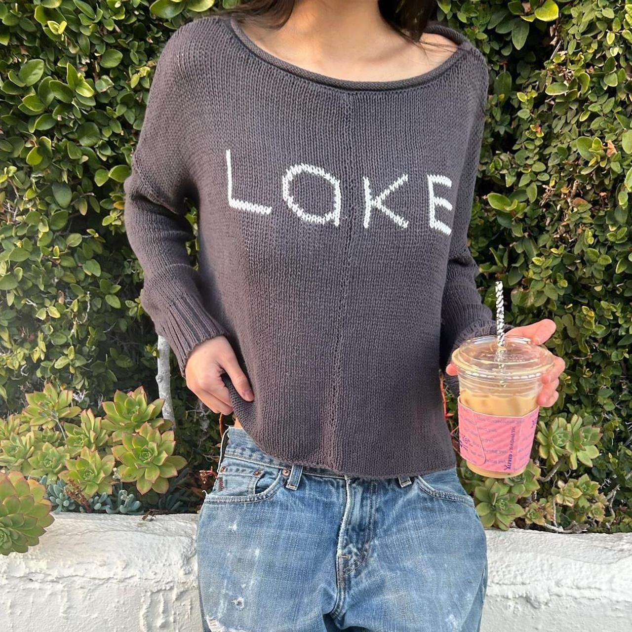 Vintage Lake off the shoulder sweatshirt