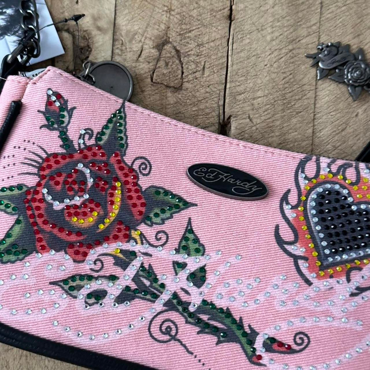 Vintage 2000s Ed Hardy pink bag