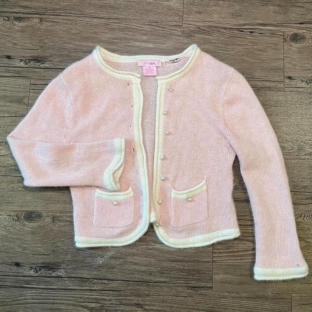 Vintage 90’s pink knit cardigan