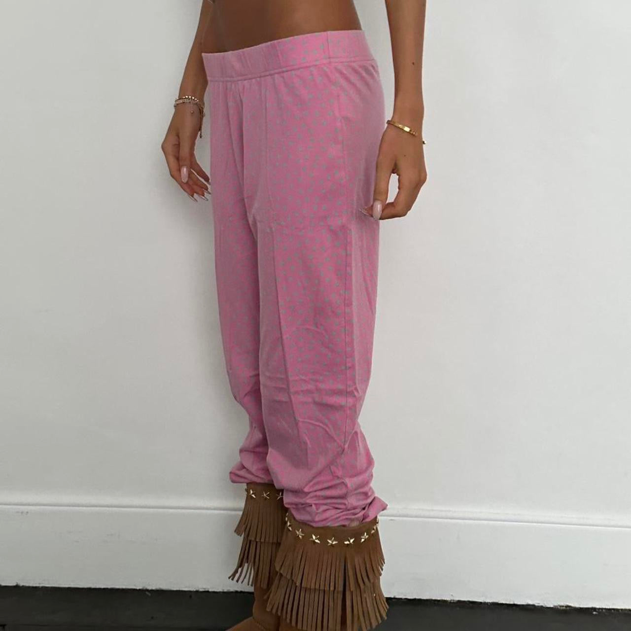 Vintage pink polka dot sweatpants
