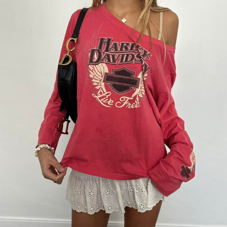 Vintage 90’s Harley Davidson off the shoulder tee