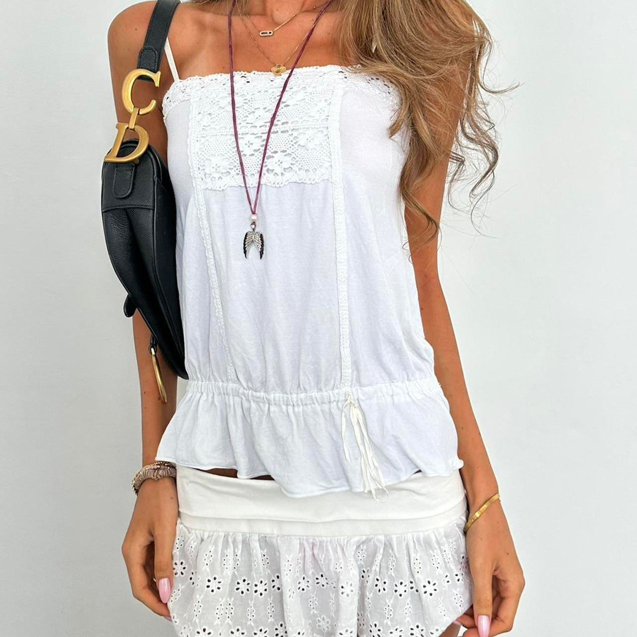 Vintage 90’s white lace cami top