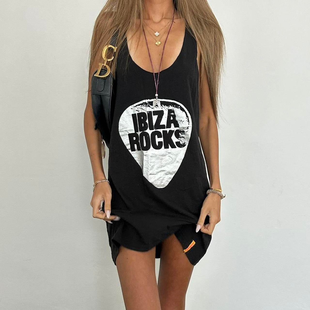 Vintage black Ibiza Rocks mini dress