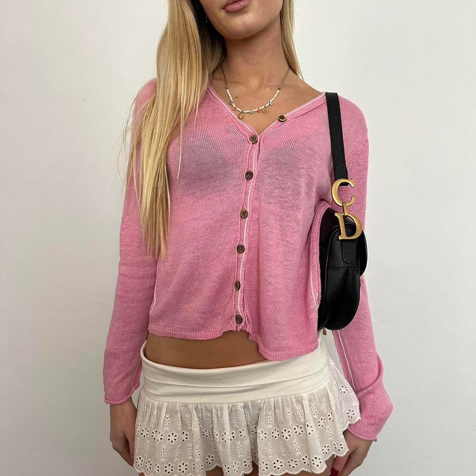 Vintage pink button down cardigan