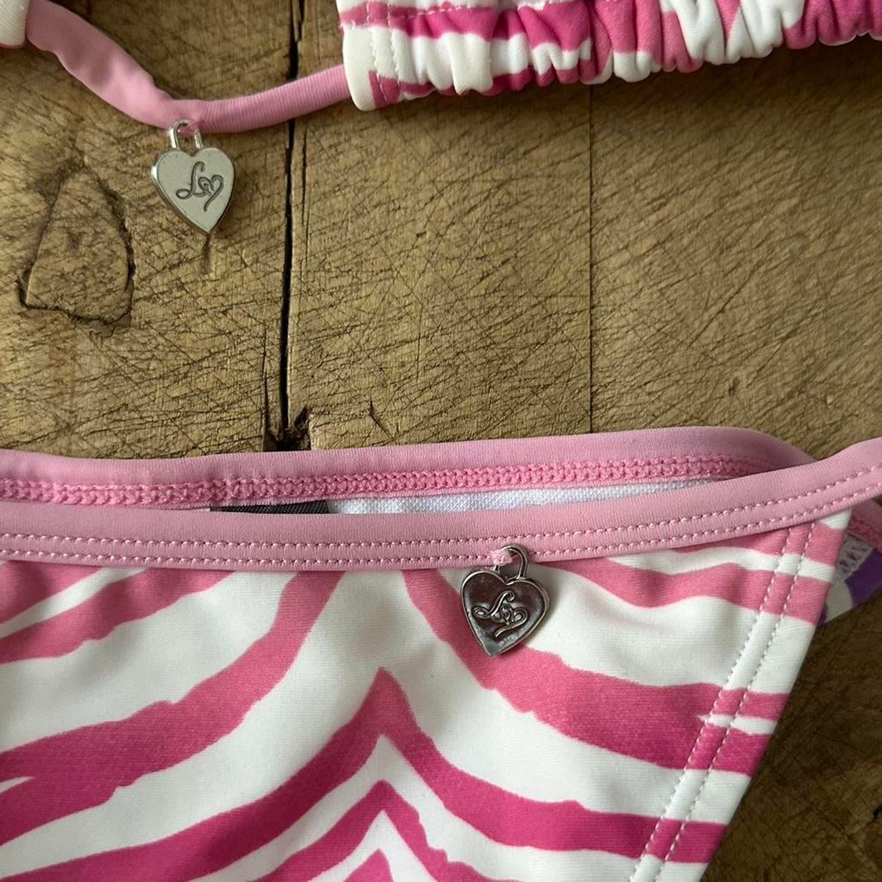 Vintage 2000’s pink & purple animal print bikini