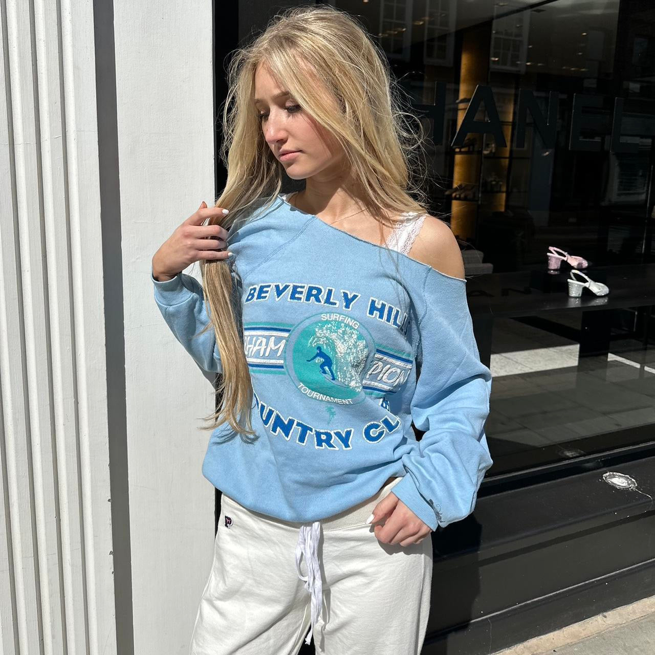 Vintage 90s Beverly Hills surf country club sweatshirt