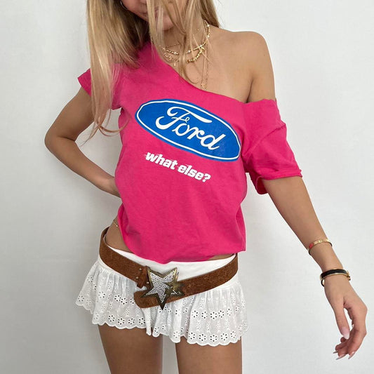 Vintage Ford ‘What else?’ dark pink top 🩷