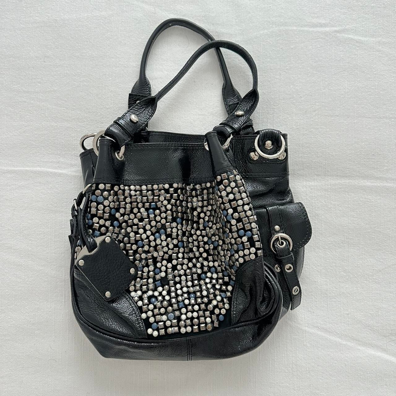 Vintage black studded bag