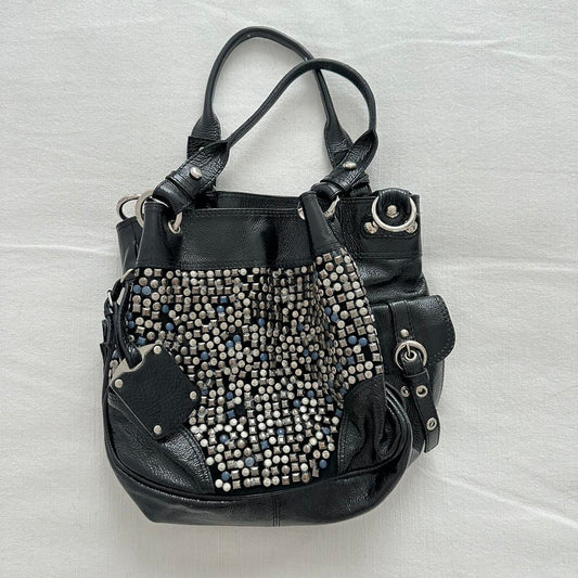 Vintage black studded bag