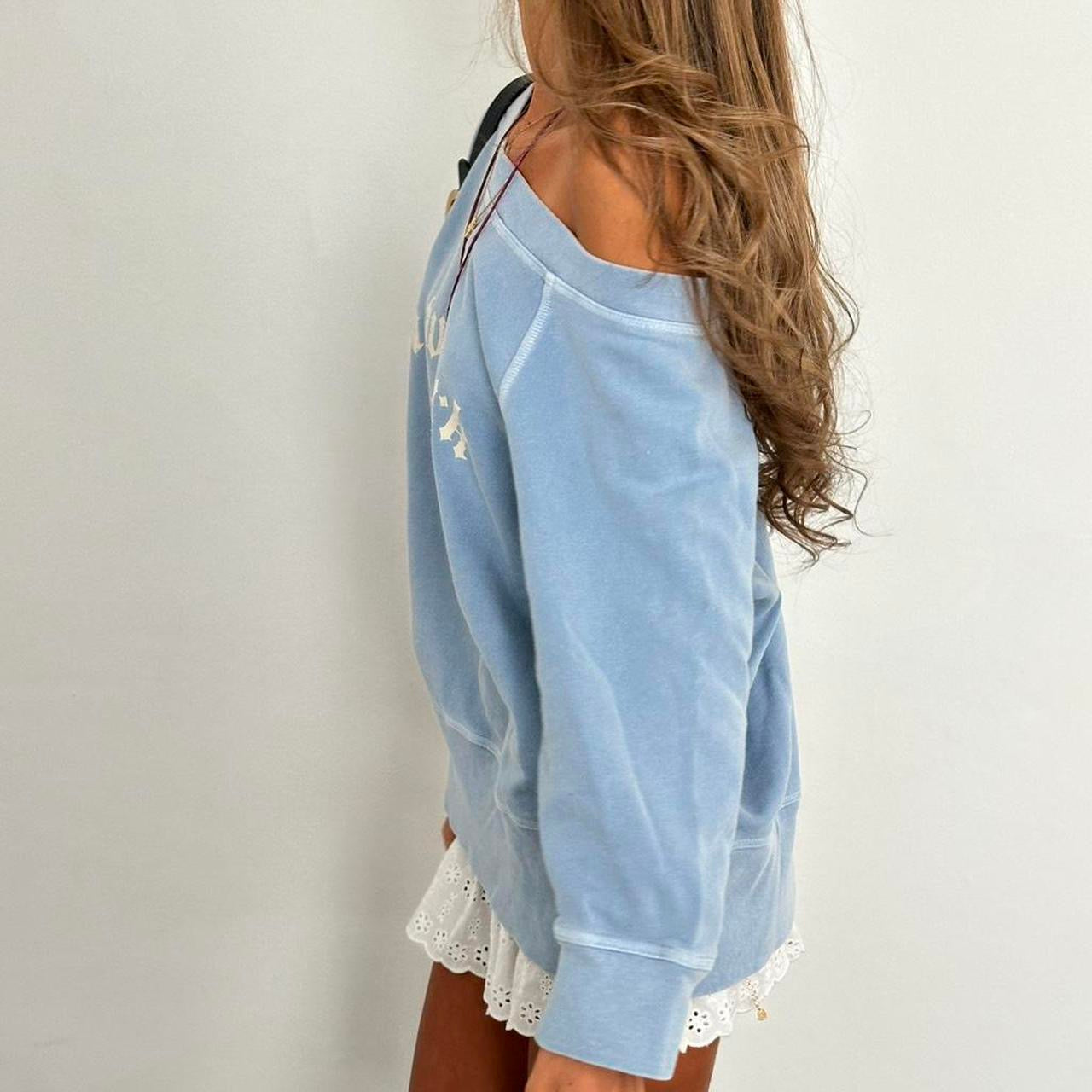 Vintage 90’s New York off the shoulder sweatshirt top
