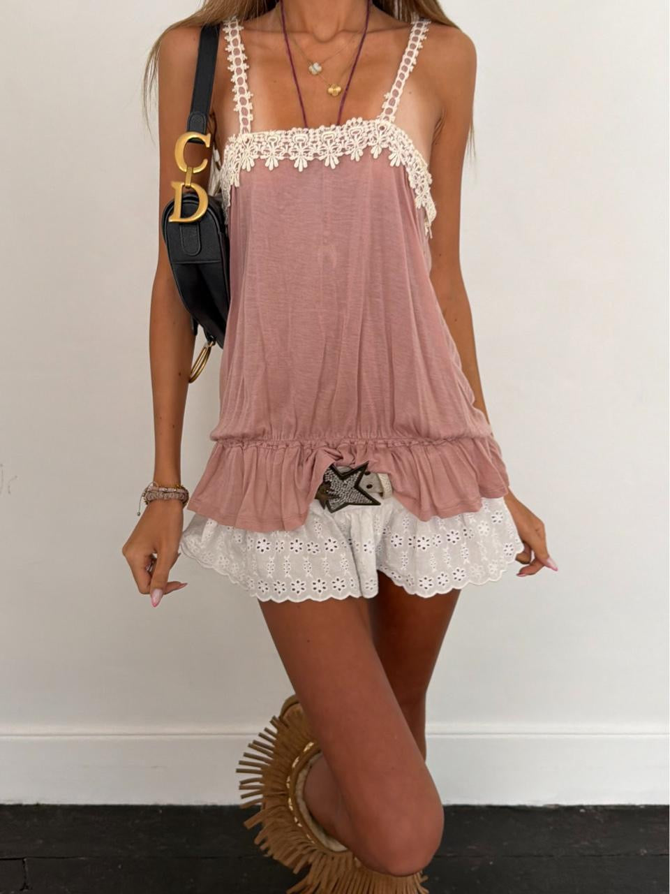 Vintage 00’s lace boho top