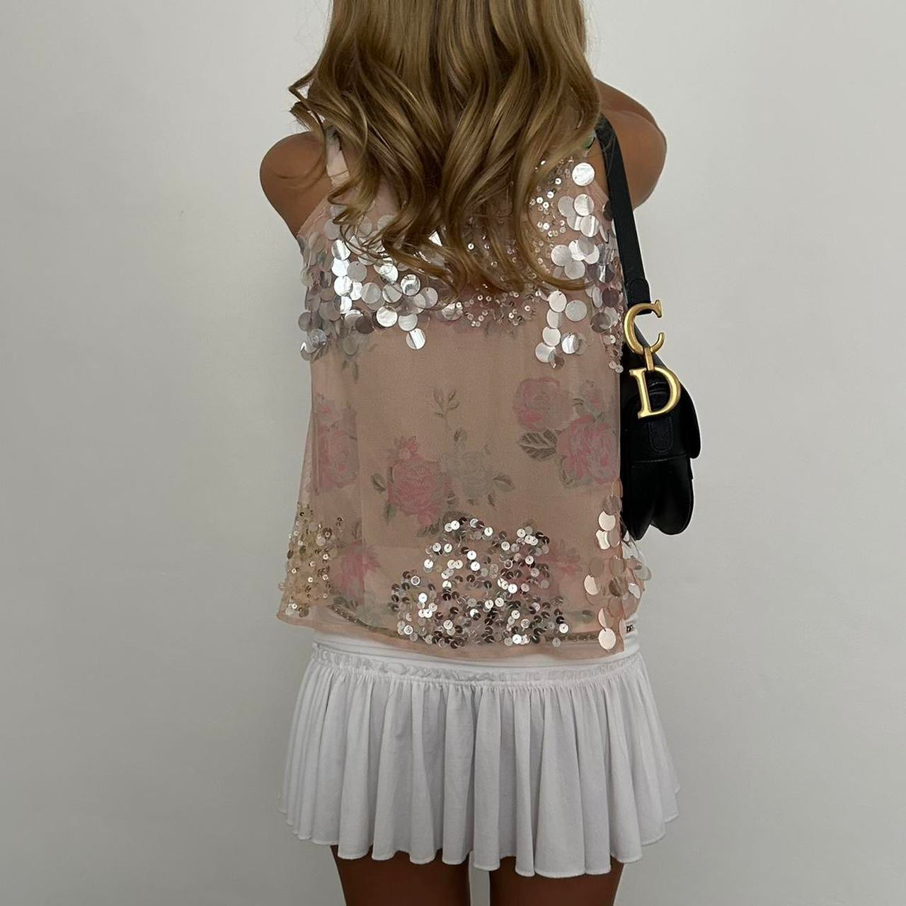 Vintage sequin camisole top