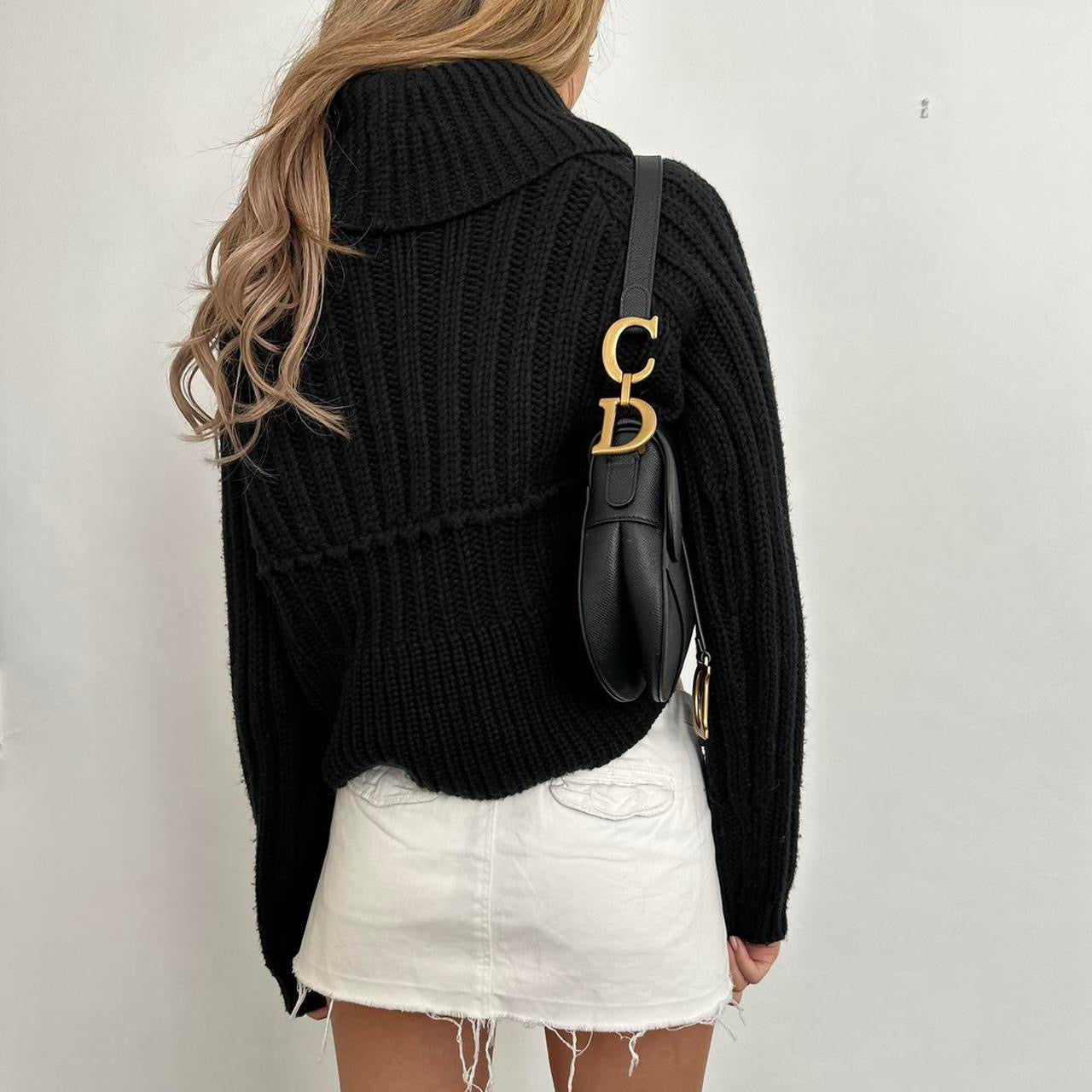 Vintage knitted buckle cardigan