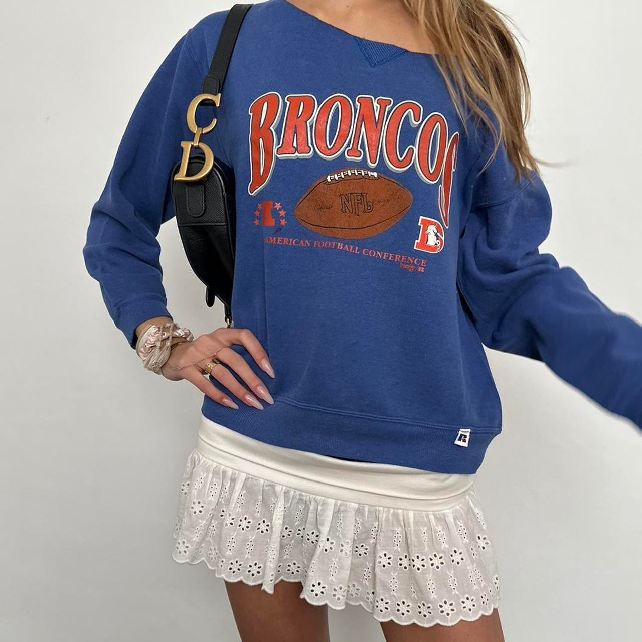 Vintage 90’s varsity Broncos sweatshirt