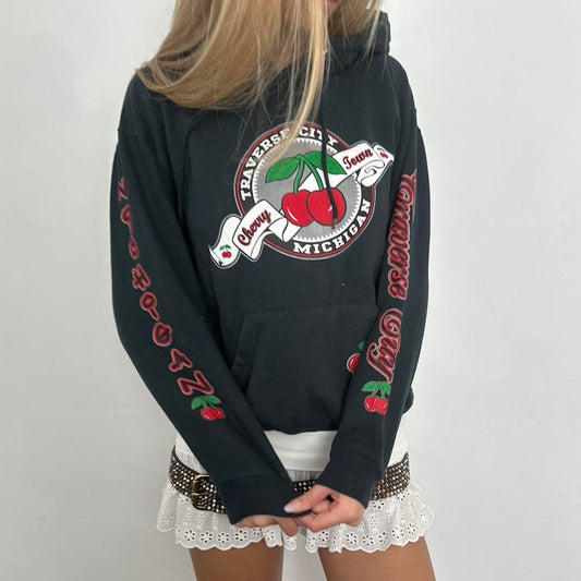 Vintage 90’s Cherry black hoodie