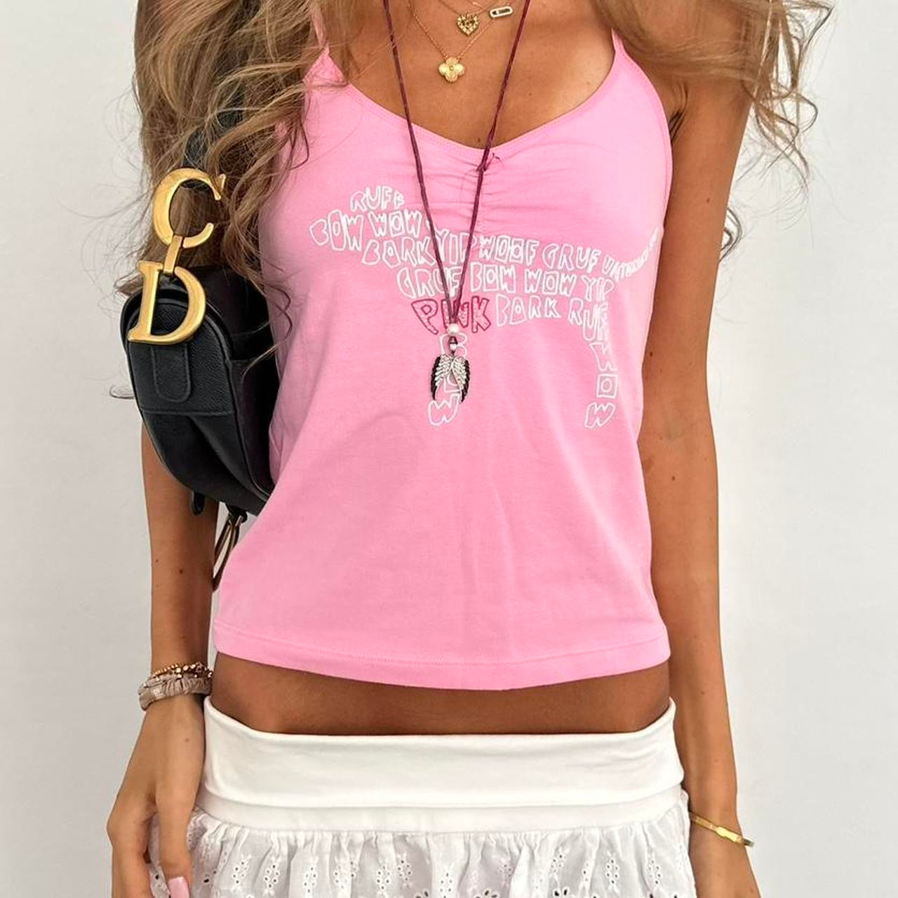 Vintage 2000’s pink Victoria’s Secret dog cami top