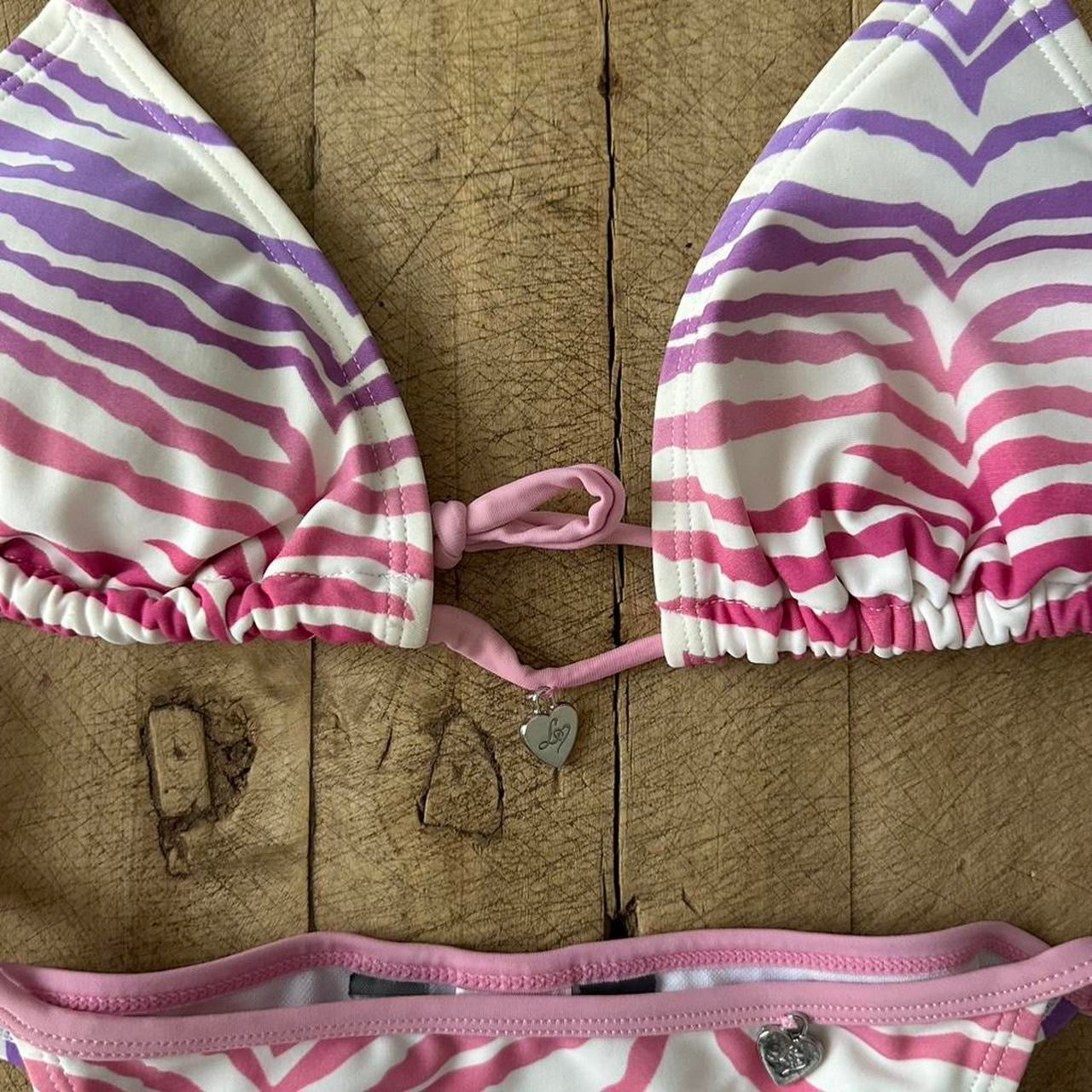 Vintage 2000’s pink & purple animal print bikini