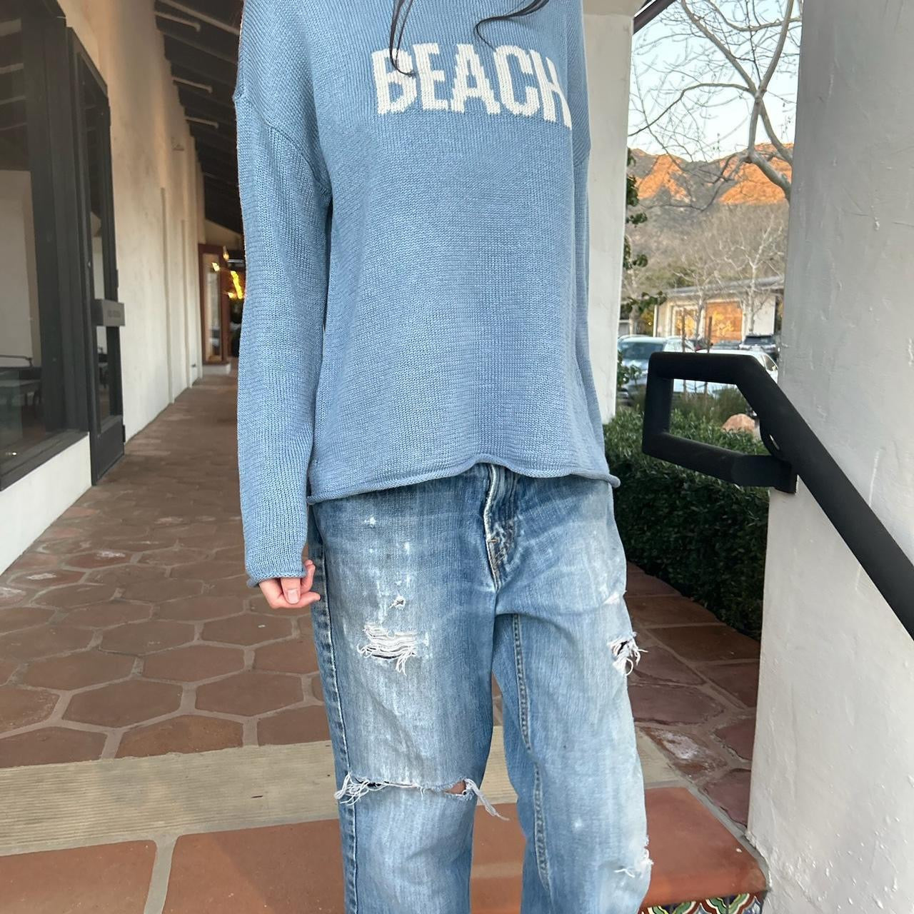 Vintage Beach off the shoulder sweatshirt