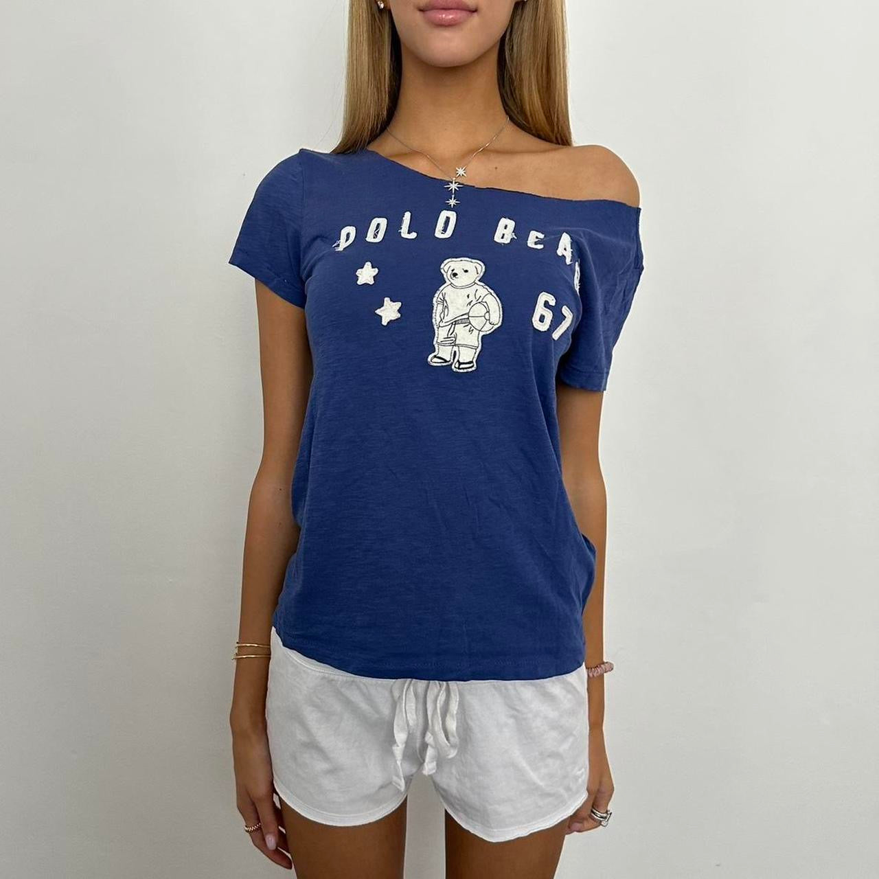 Vintage Ralph Lauren blue bear stars tee