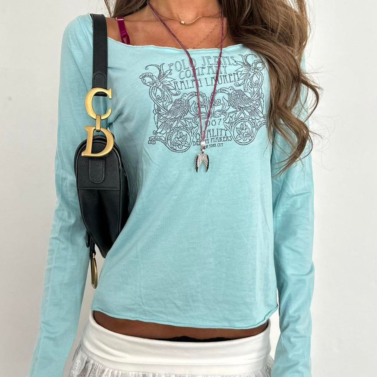 Vintage Ralph Lauren 90’s blue long sleeve top