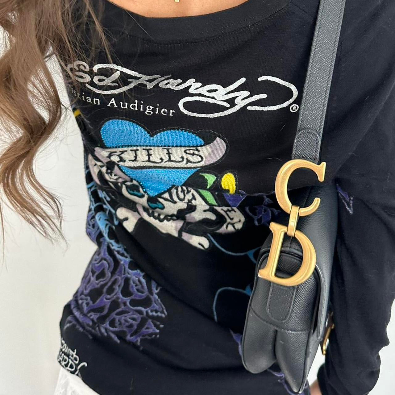 Vintage 2000s Ed Hardy rare graphic cardigan