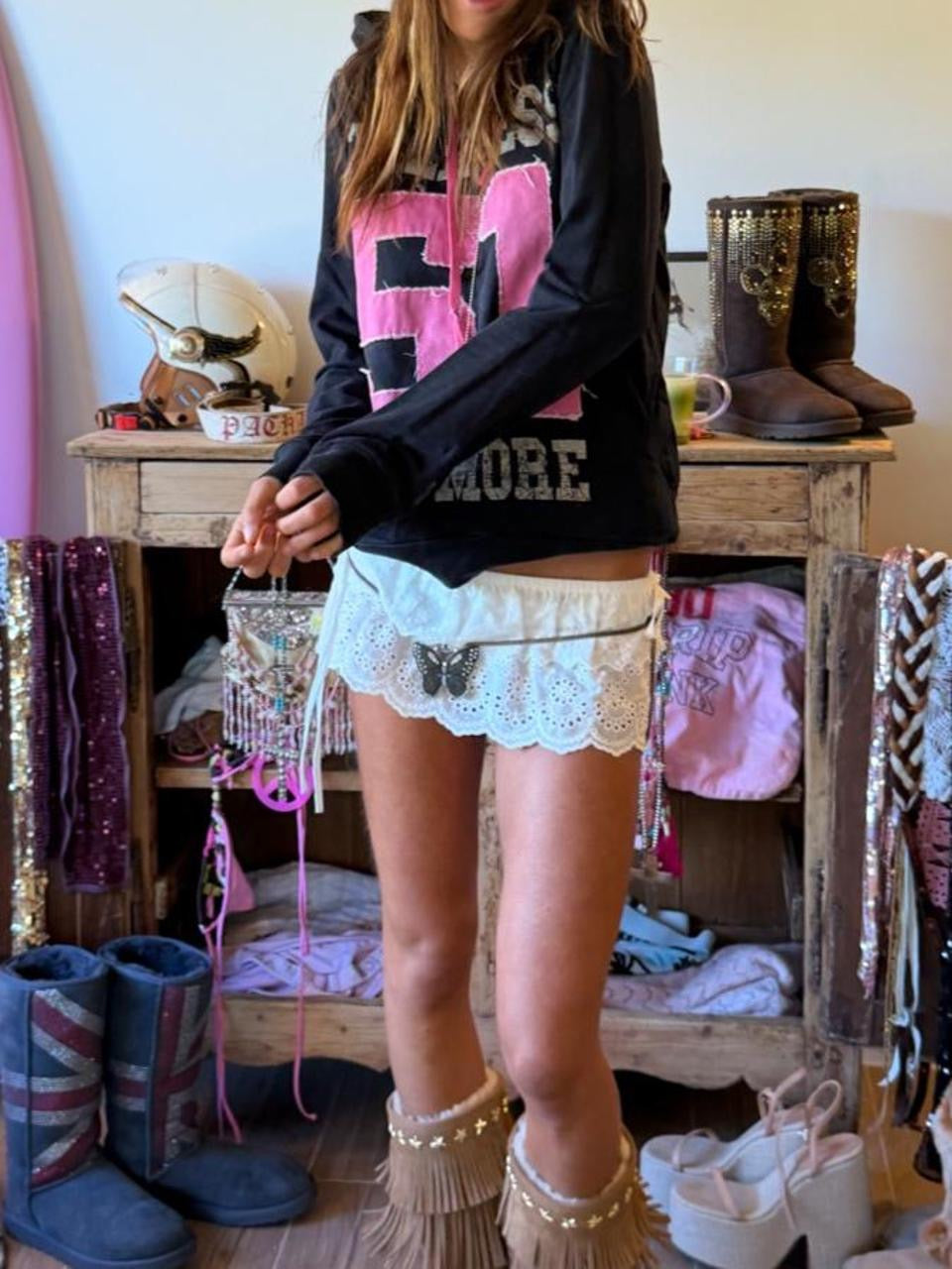 Vintage 00’s ‘Talk less kiss more’ hoodie