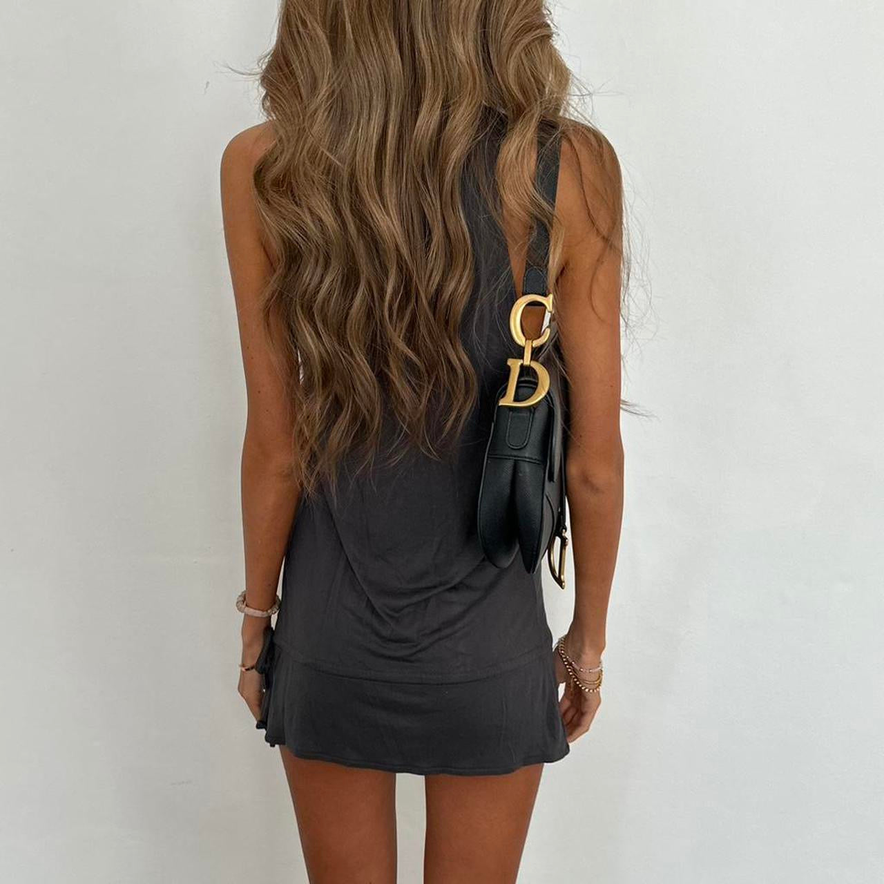 Vintage grey sequin mini dress