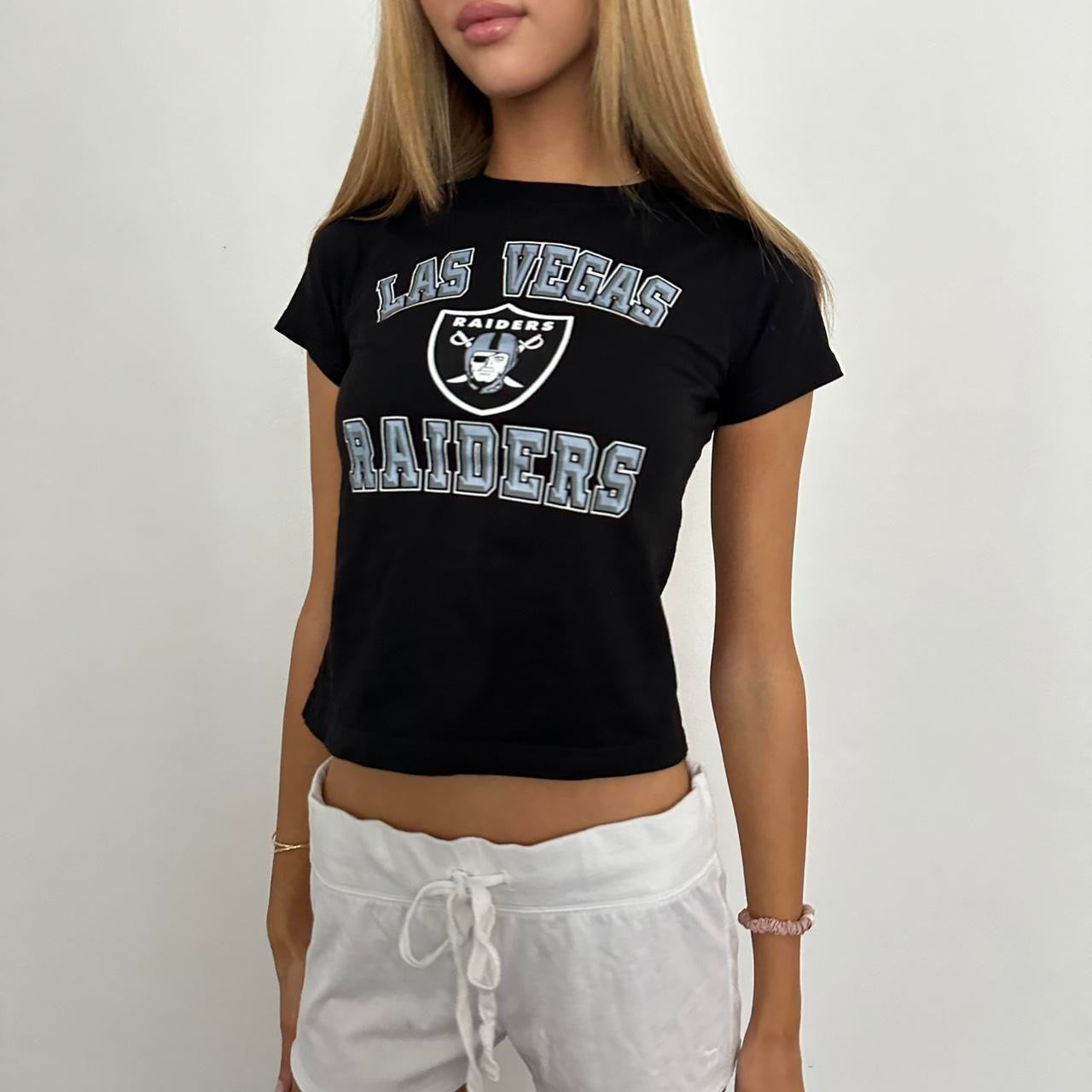 Vintage Las Vegas Raiders black baby tee