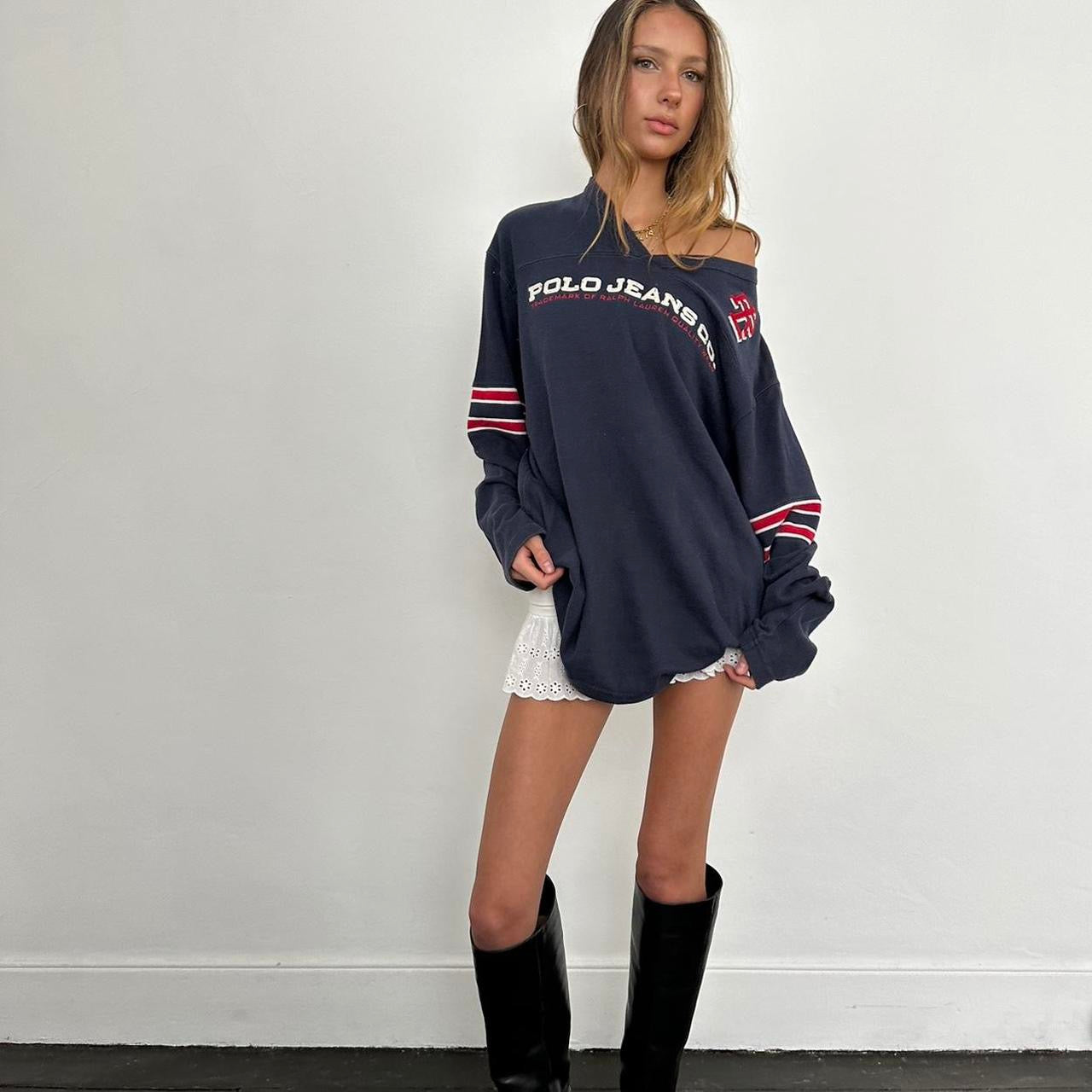 Vintage Ralph Lauren sporty oversized sweater top