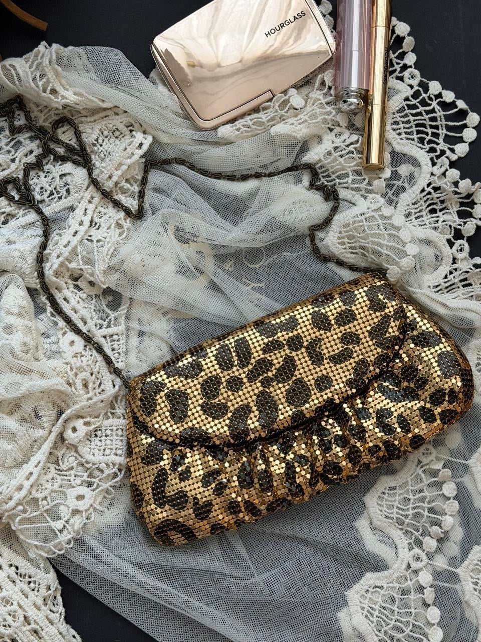 Vintage 2000’s sequin leopard purse on chain