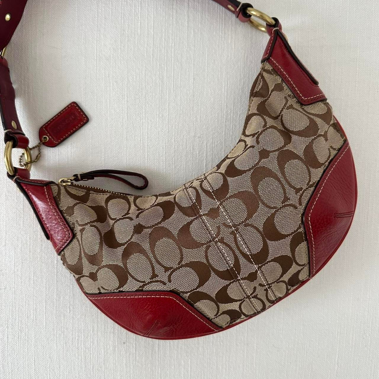 Vintage Red Coach Purse With Red Straps Vintage 90's Coach Red